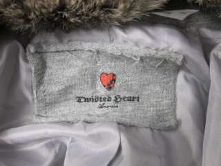 NWOT TWISTED HEART Rabbit fur Jacket   Size L  