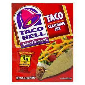 Taco Bell Taco Seasoning, 1.25 oz:  Grocery & Gourmet Food