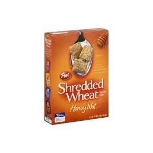 Post Shredded Wheat Spoon Size Cereal, Honey Nut, 20 oz (Pack of 4 