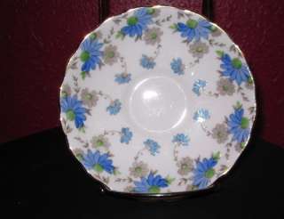 Plant Tuscan China Blue Floral Pattern Saucer  