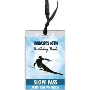 Snow Ski Slope Pass Invitation