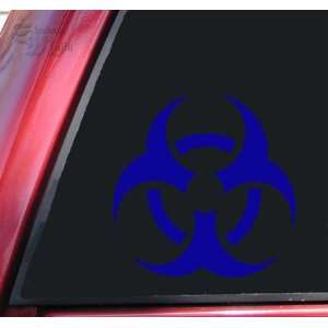  Biohazard Symbol Vinyl Decal Sticker   Blue: Automotive