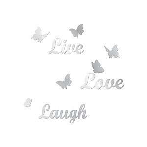  Live, Love, Laugh Mirror Wall Decal