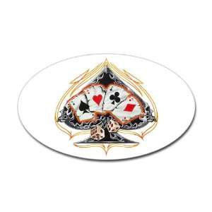   (Oval) Four of a Kind Poker Spade   Card Player 