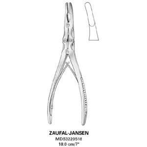 Bone Rongeurs, Zaufal Jansen   Double action, curved tip, 7 inch , 18 
