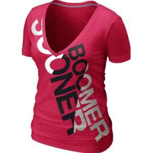   Crimson Heather Nike Tri Blend Deep V neck T Shirt