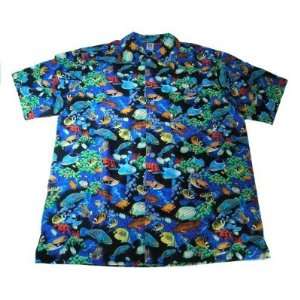  Coral Reef Tropical Fish Hawaiian Shirt: Sports & Outdoors