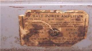 vintage RCA MI 12188A PPP 807 70w mono tube amp amplifier  