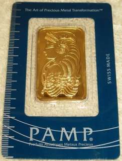   oz   Pamp Suisse solid GOLD Bullion Bar in Sealed Assay Card   1 ounce