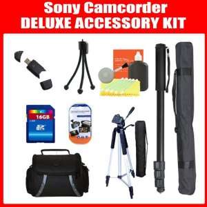 com Tripod Accessory Kit For Sony HDR CX760V High Definition Handycam 