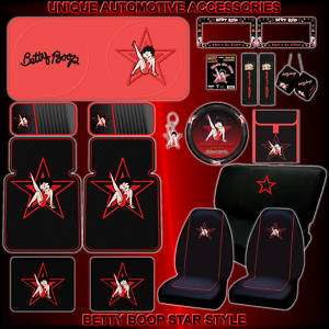 21PC BETTY STAR COMPLETE FLOOR MAT SEAT COVER KEY SET  