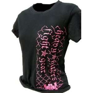  Heavy Hitters Cage Logo Womens Black Shirt (Size=XL 