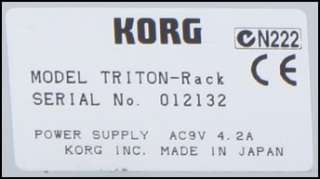 Korg Triton Rack Synthesizer Sound Module  
