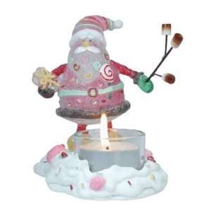  Santa Barbequeing Marshmallows Tealight Holder by Westland 