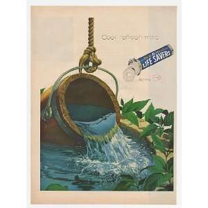  1957 Pep O Mint Life Savers Well Bucket Water Print Ad 