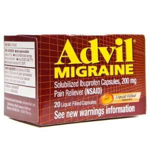  Advil  Migraine Pain Reliever, 20 liquicaps Health 