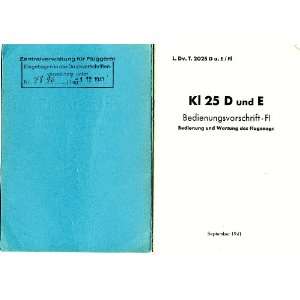   25 D and E Aircraft Handbook Flight Manual klemm  Books
