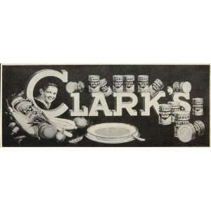  1926 Billboard Ad Clarks Canned Soups Soup Bowl Boy 