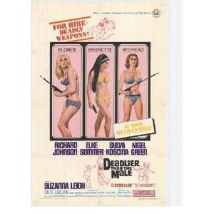  Deadlier Than the Male (1967) 27 x 40 Movie Poster Style A 