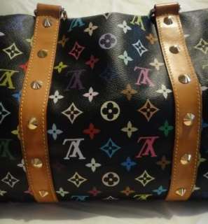 Authentic Louis Vuitton Murakami Black Keepall 45 Multicolor Limited 