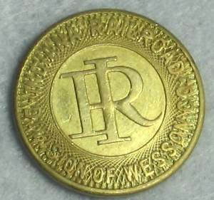 Indiana Railroad Division of Wesson Co. Transit Token  