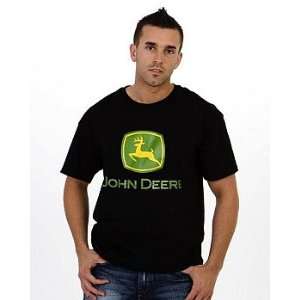  John Deere Black Trademark Logo Tee: Home & Kitchen