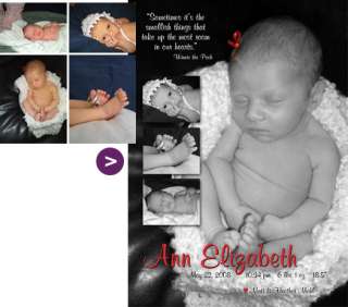 Custom Photo Adoption/ Baby Birth Announcement Design (with Image 