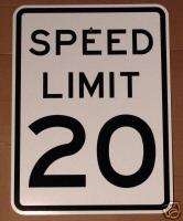 REAL SPEED LIMIT 20 ROAD STREET TRAFFIC SIGN SIGNS  