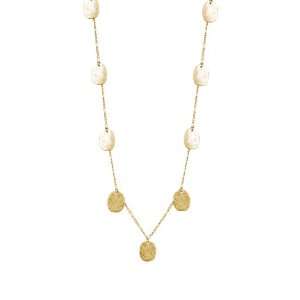  Towne & Reese Julianna Matte Gold Coin Necklace 31 in: Towne 