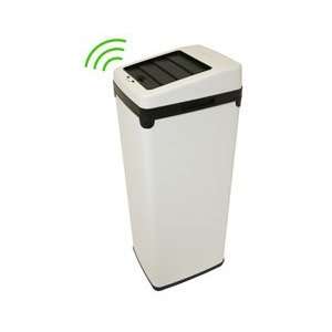   14 Gallon Automatic White Steel Touchless Trash Can: Kitchen & Dining