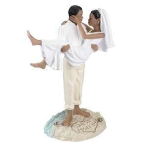  Beach Wedding Figurine  Afr/Amer Cake Topper: Home 