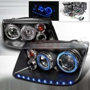  Xvolkswagen Vw Jetta   Black Projector Head Lights/ Lamps 