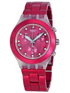   NEW SWATCH LADIES RASPBERRY CRYSTALS SWISS SVCK4050AG WATCH  