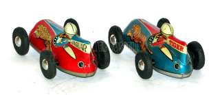 1957 MARUSAN JUMPING RACER CAR SET MADE IN JAPAN  