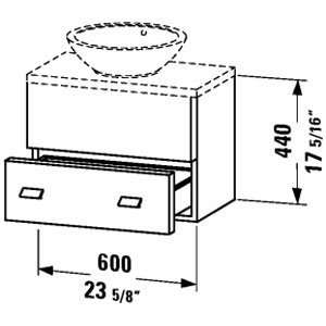  Duravit Vanity Unit 23 1/2 x 14 1/8 6205 28