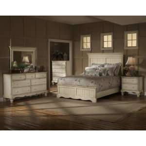  Wilshire Bedroom Set   King Panel Bed, Nightstand, Chest, Dresser 