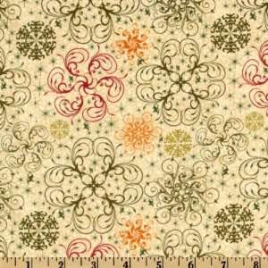   Scrolls Ivory Fabric By The Yard mark_lipinski Arts, Crafts & Sewing