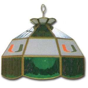  Miami Hurricanes 16 Stained Glass Pub Light: Sports 