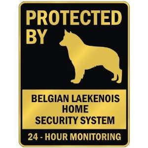 PROTECTED BY  BELGIAN LAEKENOIS HOME SECURITY SYSTEM  PARKING SIGN 