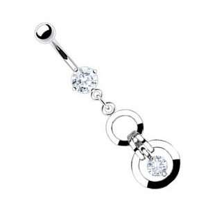  Body Accentz™ Belly Button Ring Navel Double Circle of love 