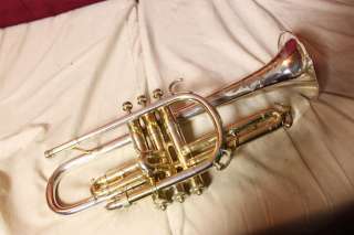 King Silvertone Cornet GOLD PLATED STERLING BELL WOW  