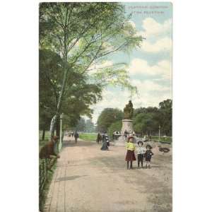  1907 Vintage Postcard The Fountain Clapham Common London 