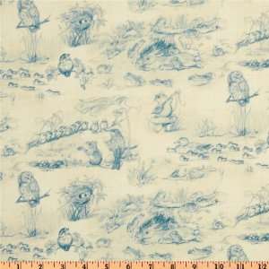   Woodland Toile Cream/Blue Fabric By The Yard: Arts, Crafts & Sewing