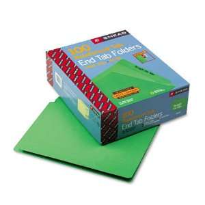 Smead  Colored File Folders, Straight Cut, Reinforced End Tab, Letter 