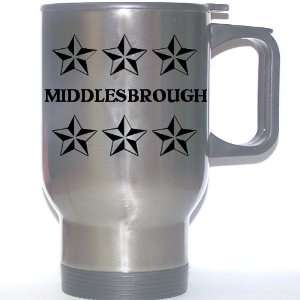 Personal Name Gift   MIDDLESBROUGH Stainless Steel Mug (black design 
