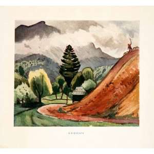  1925 Color Print Landscape Balkan Peninsula Hill Sun 