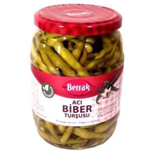 Berrak Hot Pepper Pickles   1.5lb  Grocery & Gourmet Food