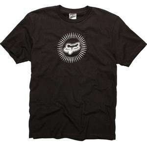  Fox Racing Flight Crest T Shirt   2X Large/Black/White 