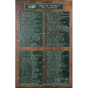  Top 100 Courses You Can Play Plaque: Sports & Outdoors