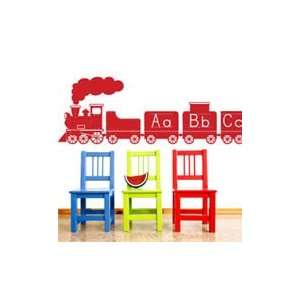  A to Z Alphabet Train wall decals